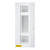 32 In. x 80 In. Marjorie Masterline 3-Lite Prefinished White Left-Hand Inswing Steel Entry Door