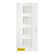 32 In. x 80 In. Evelyn Satin Opaque 4-Lite Prefinished White Left-Hand Inswing Steel Entry Door