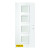 32 In. x 80 In. Evelyn Satin Opaque 4-Lite Prefinished White Left-Hand Inswing Steel Entry Door