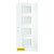 32 In. x 80 In. Evelyn Satin Opaque 4-Lite Prefinished White Right-Hand Inswing Steel Entry Door