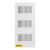 36 In. x 80 In. Dorothy CarrÃ© 3-Lite Prefinished White Left-Hand Inswing Steel Entry Door