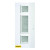 32 In. x 80 In. Marjorie Diamond 3-Lite Prefinished White Left-Hand Inswing Steel Entry Door