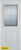 Geometric Zinc 1/2 Lite 1-Panel White 36 In. x 80 In. Steel Entry Door - Left Inswing