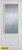 Geometric Zinc 3/4 Lite 1-Panel 2-Panel White 32 In. x 80 In. Steel Entry Door - Right Inswing
