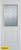 Geometric Zinc 1/2 Lite 1-Panel 2-Panel White 34 In. x 80 In. Steel Entry Door - Left Inswing
