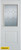 Geometric Zinc 1/2 Lite 1-Panel 2-Panel White 36 In. x 80 In. Steel Entry Door - Right Inswing