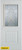 Art Deco 1/2 Lite 1-Panel White 32 In. x 80 In. Steel Entry Door - Right Inswing