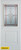 Art Deco Patina 1/2 Lite 1-Panel White 34 In. x 80 In. Steel Entry Door - Right Inswing