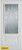 Art Deco 3/4 Lite 1-Panel White 36 In. x 80 In. Steel Entry Door - Left Inswing