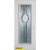 Art Deco Zinc Full Lite White 34 In. x 80 In. Steel Entry Door - Left Inswing