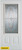 Art Deco Patina 3/4 Lite 2-Panel White 36 In. x 80 In. Steel Entry Door - Right Inswing