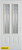 Art Deco Zinc 2-Lite 2-Panel White 34 In. x 80 In. Steel Entry Door - Left Inswing