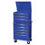 27 Inch 8 Drawer Combination Set; Blue