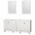 Acclaim 72 In. Double Vanity with Mirrors in White