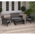 Cascade 4 Piece Patio Set In Black Rope Weave