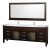 Daytona 78 In. Vanity in Espresso with Man-Made Stone Vanity Top in White