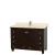 Acclaim 48 In. Single Vanity in Espresso with Top in Ivory with Square Sink and No Mirror