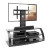 TML-506-T Malibu TV Stand with Mount and Black Metal Uprights