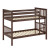 BMB-475-B Monterey Espresso Brown Stained Solid Wood Twin / Single Bunk Bed