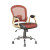 LOF-258-O Executive Office Chair in Black Leatherette and Red Mesh