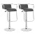 DPV-305-B Adjustable Barstool with Footrest in Black Leatherette; set of 2