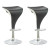 DPV-405-B Adjustable Two Toned Barstool in Black and White; set of 2