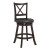 DWG-394-B Woodgrove Cross Back 38'' Wooden Barstool in Espresso and Black Leatherette