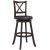 DWG-399-B Woodgrove Cross Back 43'' Wooden Barstool in Espresso and Black Leatherette