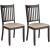 DAT-295-C Atwood Cappuccino Stained Dining Chairs with Microfiber Seat; Set of 2