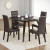DRG-895-Z Atwood 5pc Dining Set; with Dark Brown Leatherette Seats