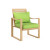 LCQ-837-C Aquios Bentwood Armchair in Apple Green