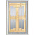 Architectural 1/2 Lite Decorative Glass with Brass Caming