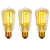 60Watt Vintage Edison S60Squirrel Cage Incandescent Filament Light Bulb;E26Base;Antique Edison;3Pack