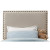 Leon 39 Inch Twin Headboard Only-Natural Linen