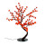 Floral Lights &#150; Lighted Red Cherry Blossom Bonsai tree with 128 LED bulbs; Indoor only; 32 Inch  high; AC Adaptor