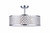 Hampton Bay LUCIANA 3 Light Chrome Semi-Flush Mount With Crystal