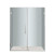 Nautis GS 60 In. x 72 In. Completely Frameless Hinged Shower Door with Glass Shelves in Stainless Steel