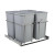 22 X 23.375 X 19 In-Cabinet Four-Bin Soft-Close Bottom-Mount 27 Qt. Pull-Out Trash Can