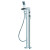 Flow Spout From Floor with Hand Shower - Chrome