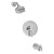 Rondo Volume Control Pressure Balanced Valve with Shower Head and Tub Filler - Chrome