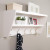 Floating Entryway Shelf & Coat Rack In White