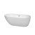 Melissa 60 In. Freestanding Soaking Bathtub in White with Brushed Nickel Trim