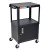 Steel Adjustable Height AV Cart with Cabinet 25x19x22