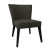 Charcoal Grey Faux Linen Accent Chair