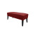 Crimson Red Bonded Leather Upholstered Bench