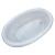 Topaz 42 X 70 Oval Whirlpool Jetted Bathtub