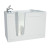 26 x 53 White Dual Whirlpool & Air Walk-In Tub Left Drain