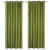 Silkana faux silk grommet curtain pair 56x88'' in Olive Green