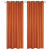 Silkana faux silk grommet curtain pair 56x88'' in Tangerine Orange