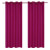Silkana faux silk grommet curtain pair 56x88'' in Magenta